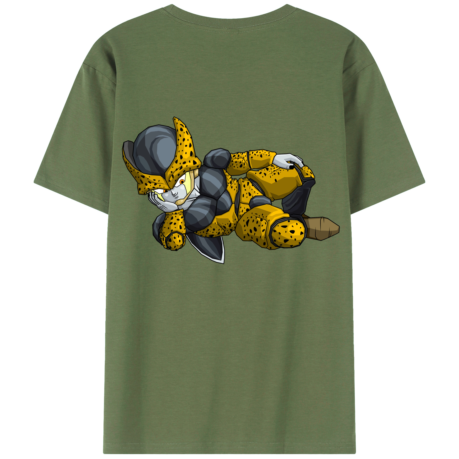 （画像用） ドラゴンボール セル DRAGON BALL Cell 綿100％ メンズ半袖Tシャツ（バックプリント） 通気性